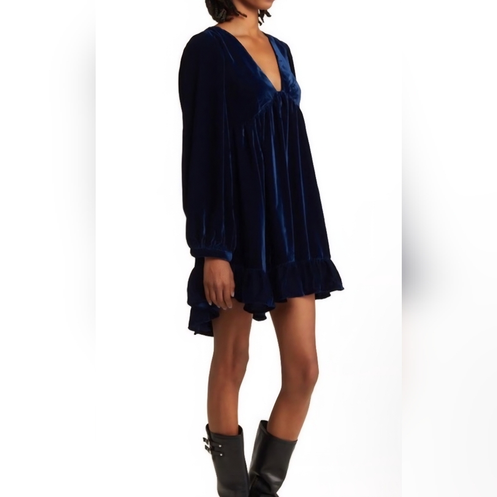 FREE PEOPLE ESTELLA VELVET MINI DRESS